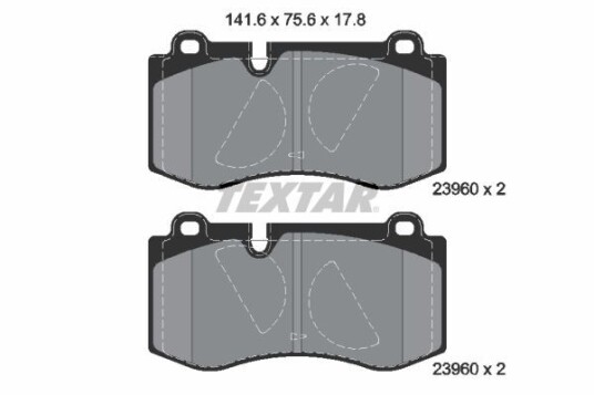 Bremseklosser TEXTAR 2396001 Bremseklosser TEXTAR 2396001
