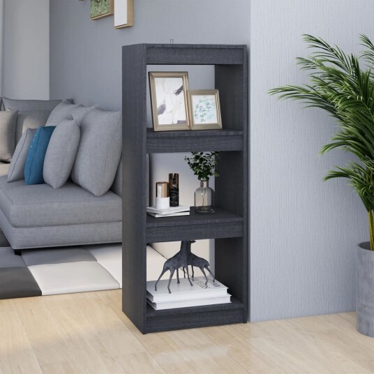 vidaXL Bokhylle/romdeler gr? 40x30x103,5 cm heltre furu