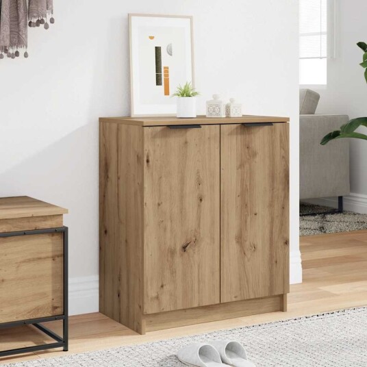 vidaXL Skoskap artisan eik 59x35x70 cm konstruert tre vidaXL Skoskap artisan eik 59x35x70 cm konstruert tre