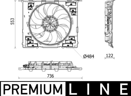 MAHLE CFF 542 000P Kjølevifte MAHLE CFF 542 000P Kjølevifte