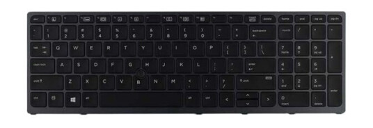 Hp 848311-151, Tastatur, Gresk, Bakgrunnsbelyst Tastatur, Hp, Zbook 17 G3 Hp 848311-151, Tastatur, Gresk, Bakgrunnsbelyst Tastatur, Hp, Zbook 17 G3