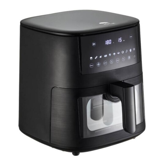 Holm - Airfryer med vindu 6,5L matt svart