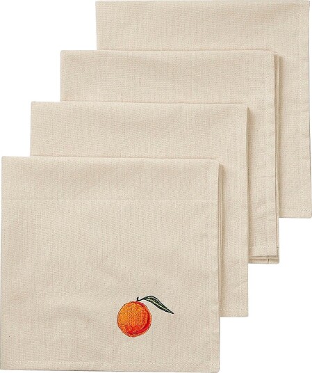 Midnatt   Serviettsett Soda Oranges   Beige