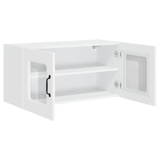 Kjøkkenskap Høyglanset hvit 80 x 31 x 40 cm Konstruert tre Kjøkkenskap Høyglanset hvit 80 x 31 x 40 cm Konstruert tre