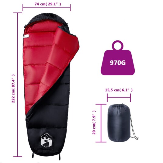 vidaXL Sovepose for voksne camping 3 sesonger