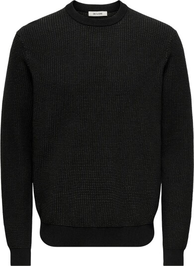 ONLY & SONS Onsdave Reg Ls Crew Neck Knit Noos Black L