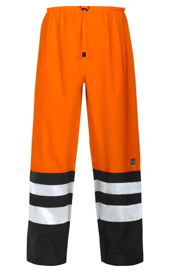 ProJob 6504 Regnbukse En Iso 20471 Kl 2 Orange/Black S