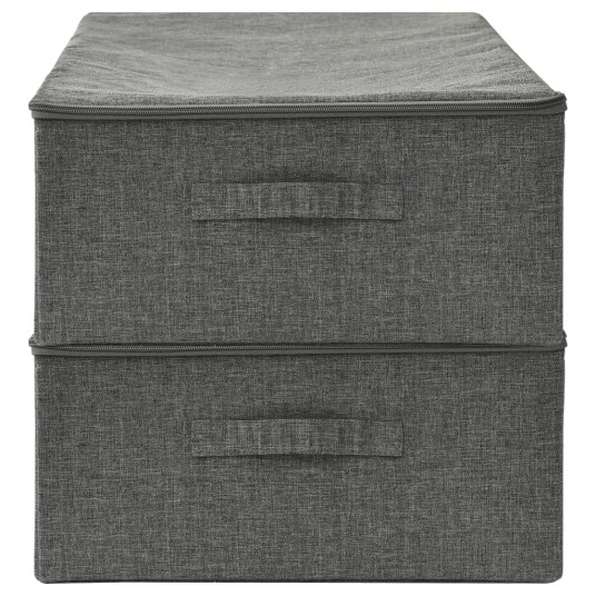 vidaXL Oppbevaringsbokser 2 stk stoff 70x40x18 cm antrasitt vidaXL Oppbevaringsbokser 2 stk stoff 70x40x18 cm antrasitt