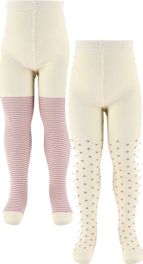 minipop Minipop® Bamboo Tights 2 Pack - Cream - 1/2-1