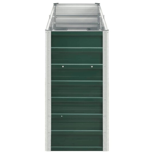 vidaXL Høybed galvanisert stål 240x40x77 cm grønn