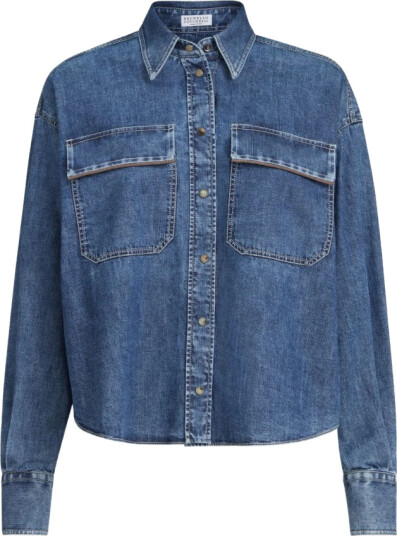 Brunello Cucinelli Dame Bluser & Skjorter Blå S,