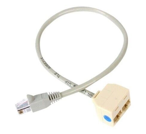 2-to-1 RJ45 10/100 Mbps Splitter/Combiner - One adapter required at each end of the connection - network splitter