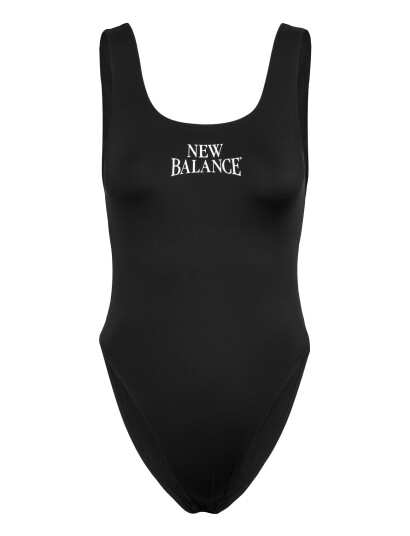 New Balance Linear Heritage Bodysuit   Black   L