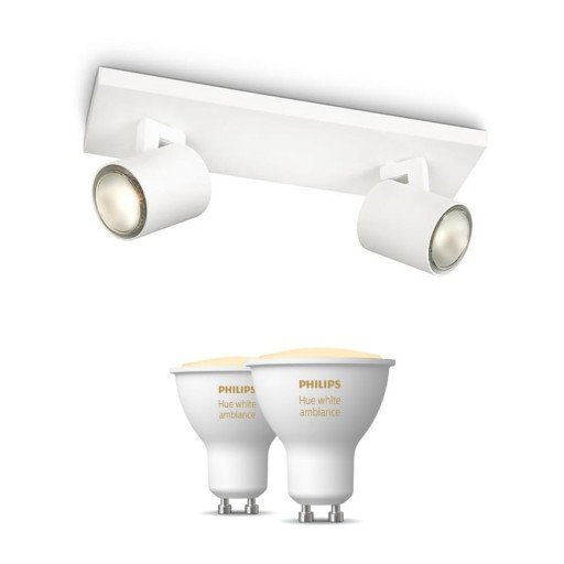 Philips Runner spotlampe, 2 spotlights, Hue White Ambiance pærer Philips Runner spotlampe, 2 spotlights, Hue White Ambiance pærer