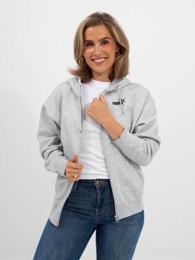 Puma Essentials Comfort Full-Zip Hoodie Grå XXL