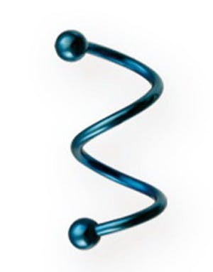 Dual Curve 1.2 x 14 mm Lys Blå Øyenbrynspiercing