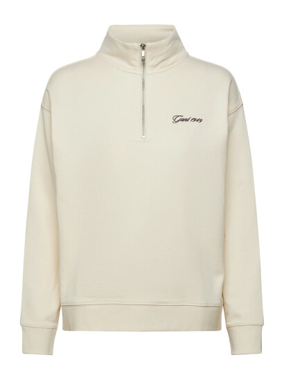 GANT Script Half Zip Sweat - Cream - XL GANT Script Half Zip Sweat - Cream - XL