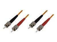 Deltaco 5m Fiberoptisk Nettverkskabel ST-ST OM1 Multimodus