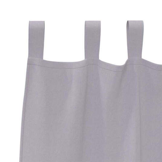  Gardiner med gardiner 2 pcs Metall grå Polyester