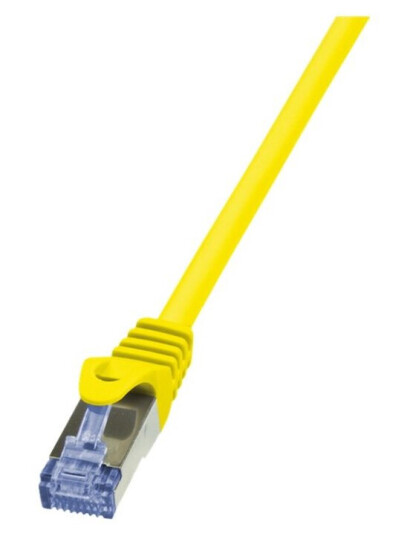 Logilink Primeline Koblingskabel Rj-45 Hann Til Rj-45 Hann 3 M Sftp Pimf Cat 6A Halogenfri Formstøpt Uten Hindringer Gul