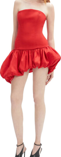Bardot Alyna Strapless Mini Dress - Red - 36