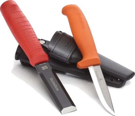 Hultafors EDC & HVK Kniv og stemjern i dobbelthylster, Håndverktøy Hultafors EDC & HVK Kniv og stemjern i dobbelthylster, Håndverktøy