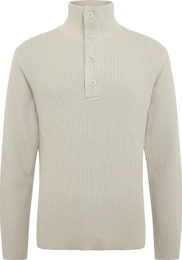 NEUW Maskin Henley Black Beige S