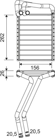 Varmeapparat register VALEO 811655