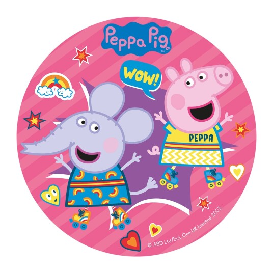 Kakebilde Sukkerark Peppa Gris 20cm Kakebilde Sukkerark Peppa Gris 20cm