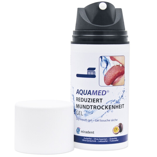 Lindring av tørr munn - Miradent AQUAMED Gel Spray 100 ml