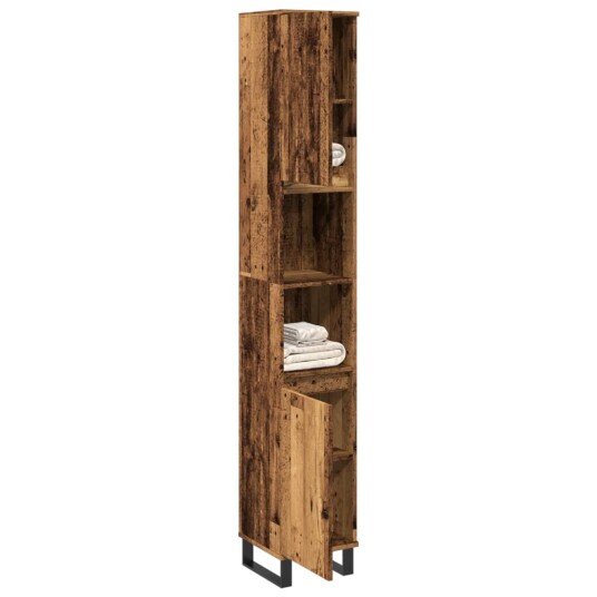 vidaXL Baderomsskap gammelt tre 30x30x190 cm konstruert tre vidaXL Baderomsskap gammelt tre 30x30x190 cm konstruert tre