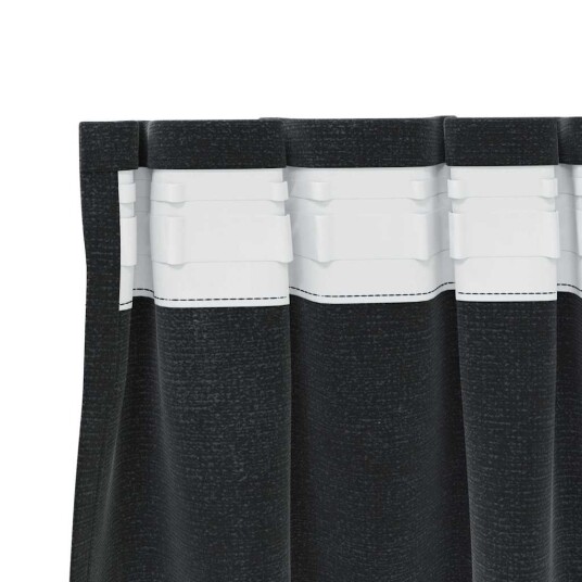 Gardiner med gardiner 2 pcs Svart 140 x 245 cm Fløyel