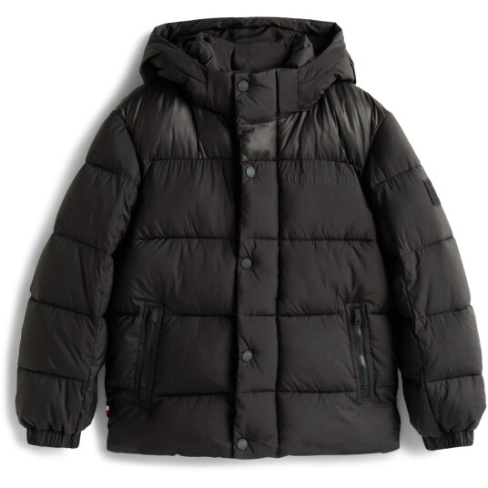 Tommy Hilfiger Black Matt Og Shine Embossed Jakke 8 år Tommy Hilfiger Black Matt Og Shine Embossed Jakke 8 år