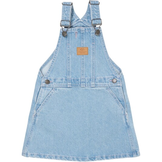 COPENHAGEN FARGER Super Lt Blå Indigo Vasket Organic Denim Spencer Kjole Med Hjerte 110