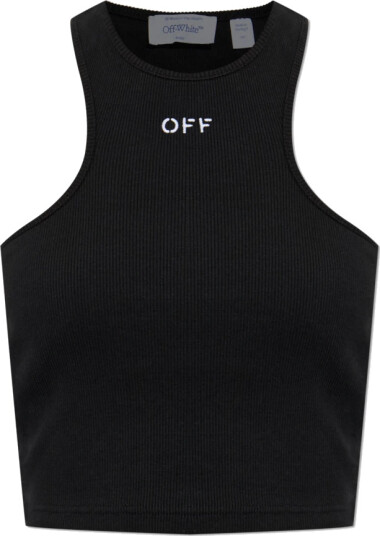 Off White Dame Topper Svart S,
