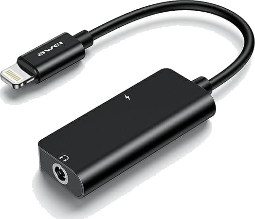 Usb-Adapter Awei Cl-121 Lightning - Jack 3,5 Mm + Lightning (Awei083blk)