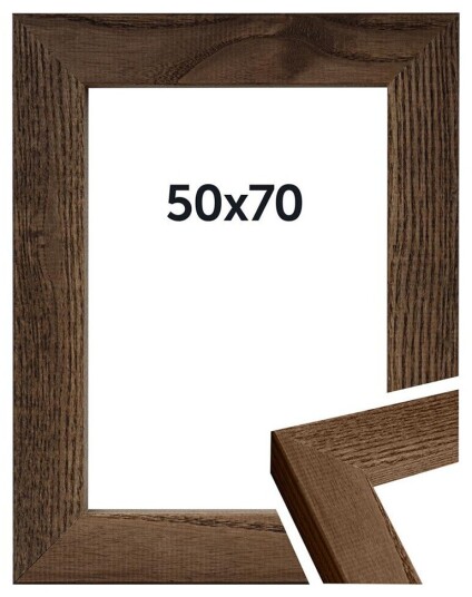 DÃRR Oakwood Billedramme i EgetrÃ¦ Blok (50x70cm) MÃ¸rkebrun