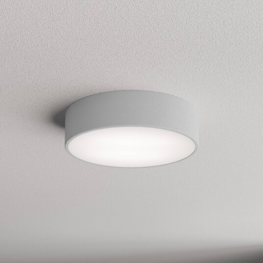 TEMAR LIGHTING Cleo 300 taklampe grå sensor IP54 Ø 30 cm metall