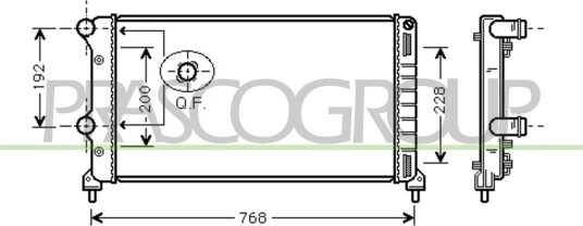 PRASCO FT908R001 Radiator motorkjøling