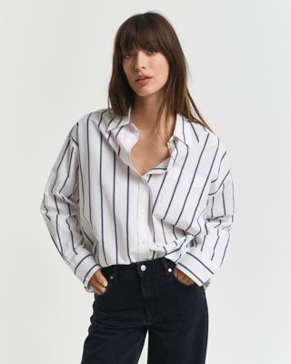 Gant Oversized klassisk stripete poplinskjorte PERSIAN BLUE 34 Gant Oversized klassisk stripete poplinskjorte PERSIAN BLUE 34