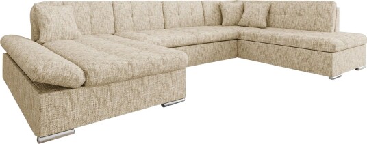 Zumar Sofa med Sjeselong og Divan 4 seter   Beige
