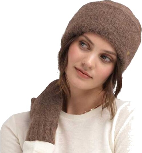 WoolLand Raulandtind Strikket Lue Dame Mocca OS