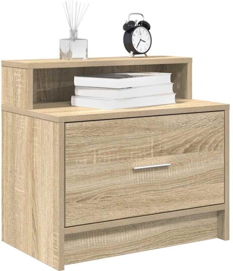 Nattbord med skuff 2 stk sonoma eik 51x31x47 cm 8721158575524
