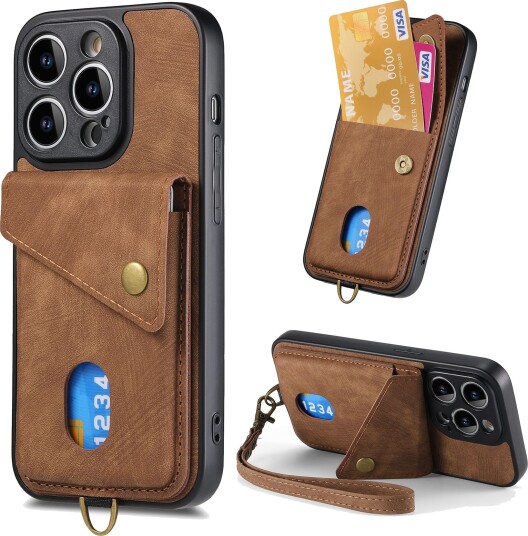 Trolsk Lommebokskall med Håndrem (iPhone 12 Pro Max) Brun