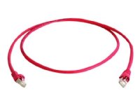 Telegärtner DataVoice Office MP8 FS 500 - Koblingskabel - RJ-45 (hann) til RJ-45 (hann) - 15 m - 5.8 mm - SFTP, PiMF - CAT 6a - IEEE 802.3an/IEEE 802.3af/IEEE 802.3at - halogenfri, formstøpt, uten hindringer, flertrådet - rød, RAL 3018