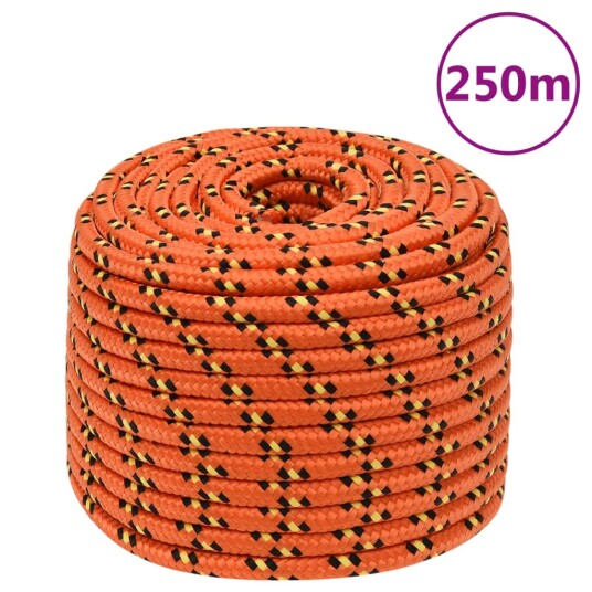  Båttau oransje 12 mm 250 m polypropylen