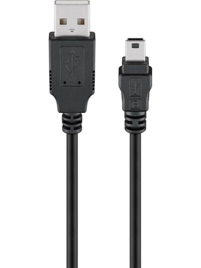 Pro Mini USB Ladekabel 1m Svart for Synkronisering
