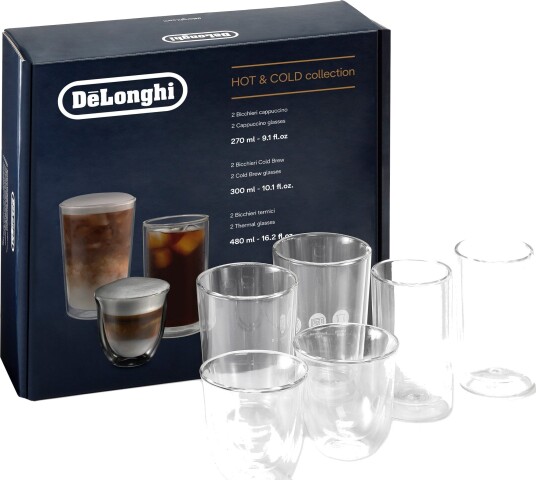 Delonghi Dobbeltveggede glass 6-pakning