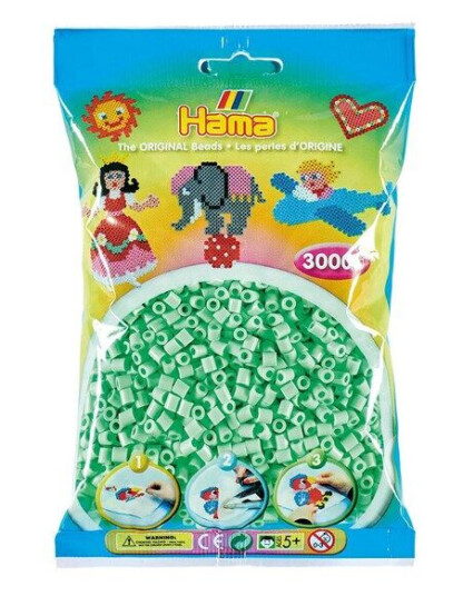 Hama Iron on Beads - Pastel Mint (98) 3000 pcs. Hama Iron on Beads - Pastel Mint (98) 3000 pcs.