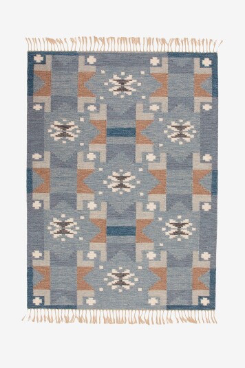 Bargi   Ullteppe Röllakan 250 x 350 cm   Blå